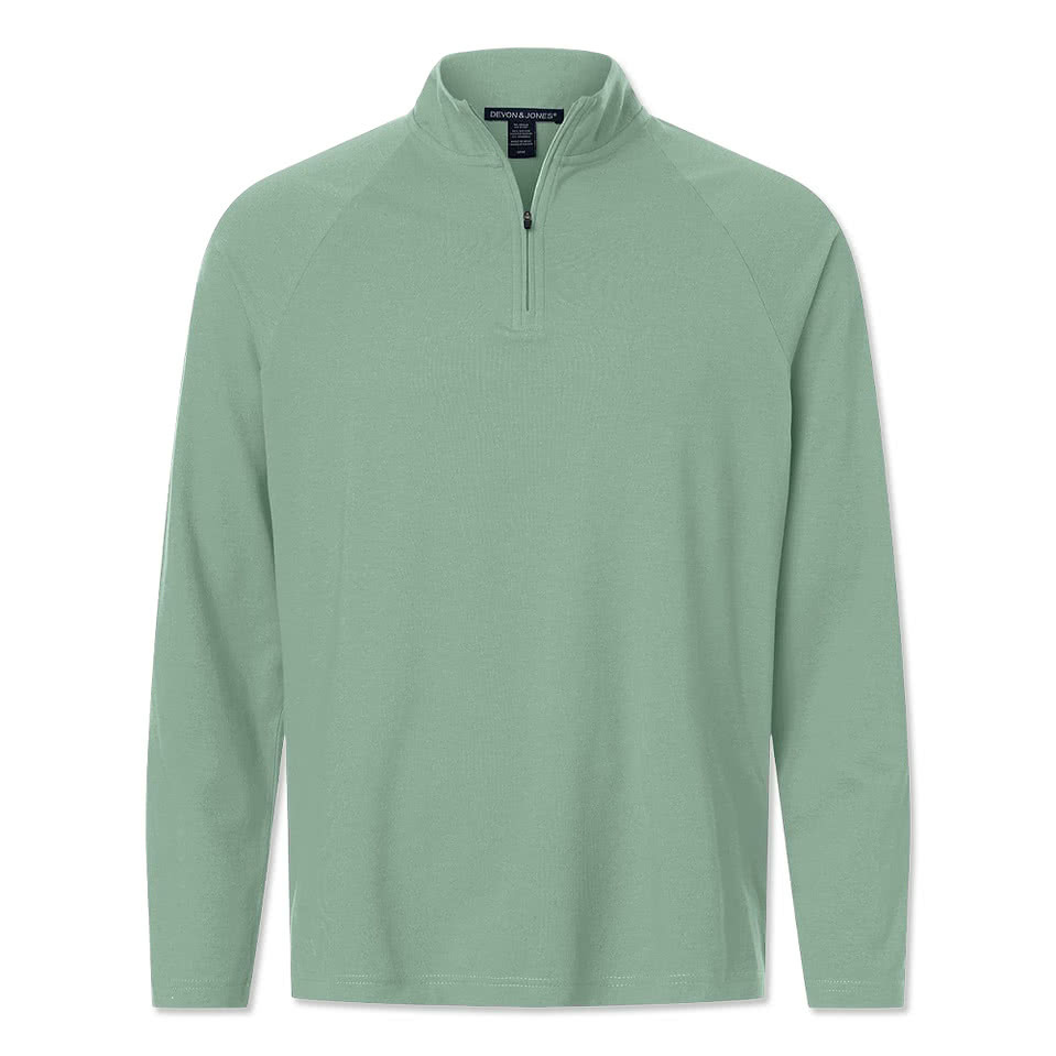 Devon & Jones Seaton Pebble Performance Quarter Zip Pullover