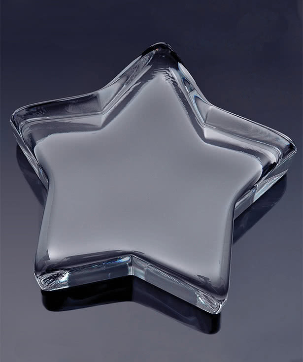 Laser Engraved Star Paperweight