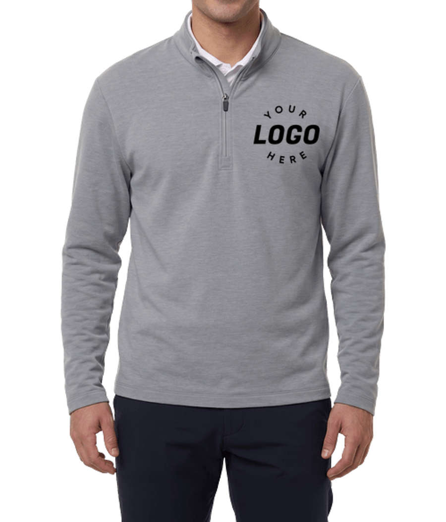 AllPro Stretch Fleece Performance Quarter Zip Pullover in Heather Steel