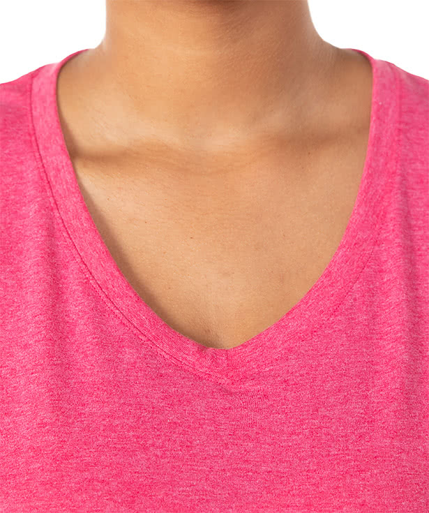 Hanes Women's Perfect-T Tri-Blend V-Neck T-shirt