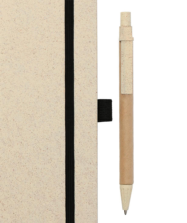 Wheat Straw Notebook with Pen