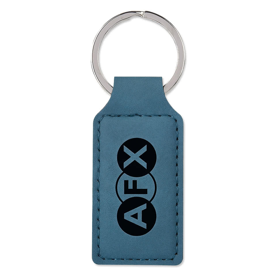 Laser Engraved Belvedere Stitched Keychain