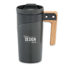 16 oz. Grotto Ceramic Travel Mug - Color: Black