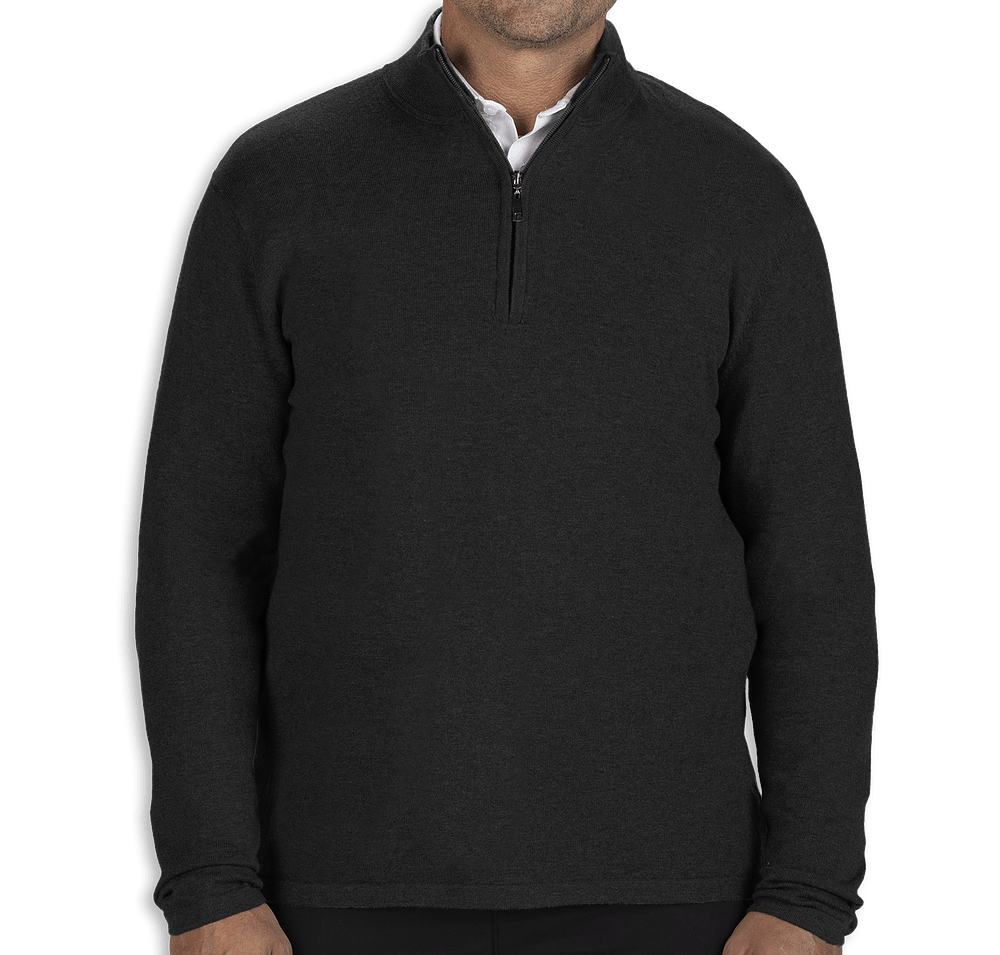 Edwards Cotton Blend Quarter Zip Sweatshirt-default