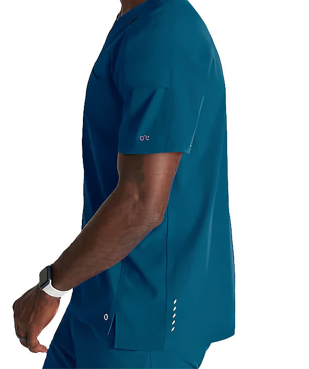 Barco One Velocity Two-Pocket Recycled V-Neck Scrub Top - Printed