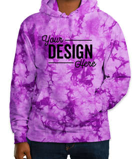 Port & Company Crystal Tie-Dye Pullover Hoodie - Color: Purple
