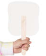 Full Color Hourglass Shaped Hand Fan