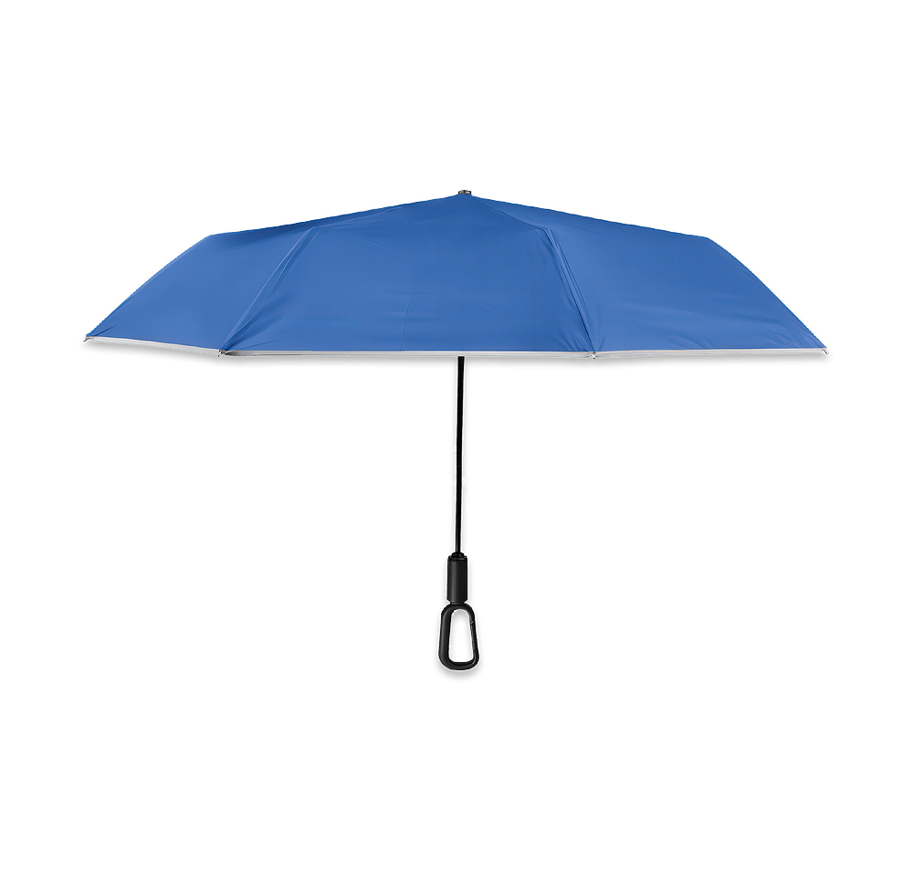46" Arc Auto Open Reflective Umbrella with Carabiner Handle-default