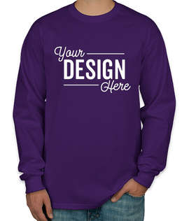Canada - Gildan Ultra Cotton Long Sleeve T-shirt - Color: Purple