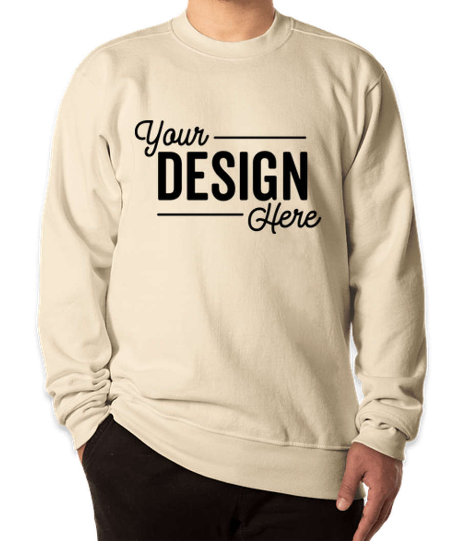 Bayside USA-Made Super Heavy Crewneck Sweatshirt in Cream