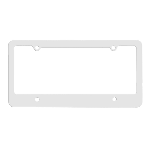 Classic License Plate Frame with 4 Holes in White