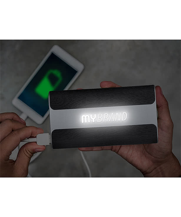 Laser Engraved Light-Up-Your-Logo Power Bank