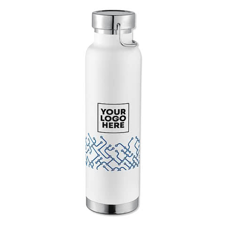 Tech 22 oz. Thor Copper Vacuum Insulated Water Bottle in White / Blue