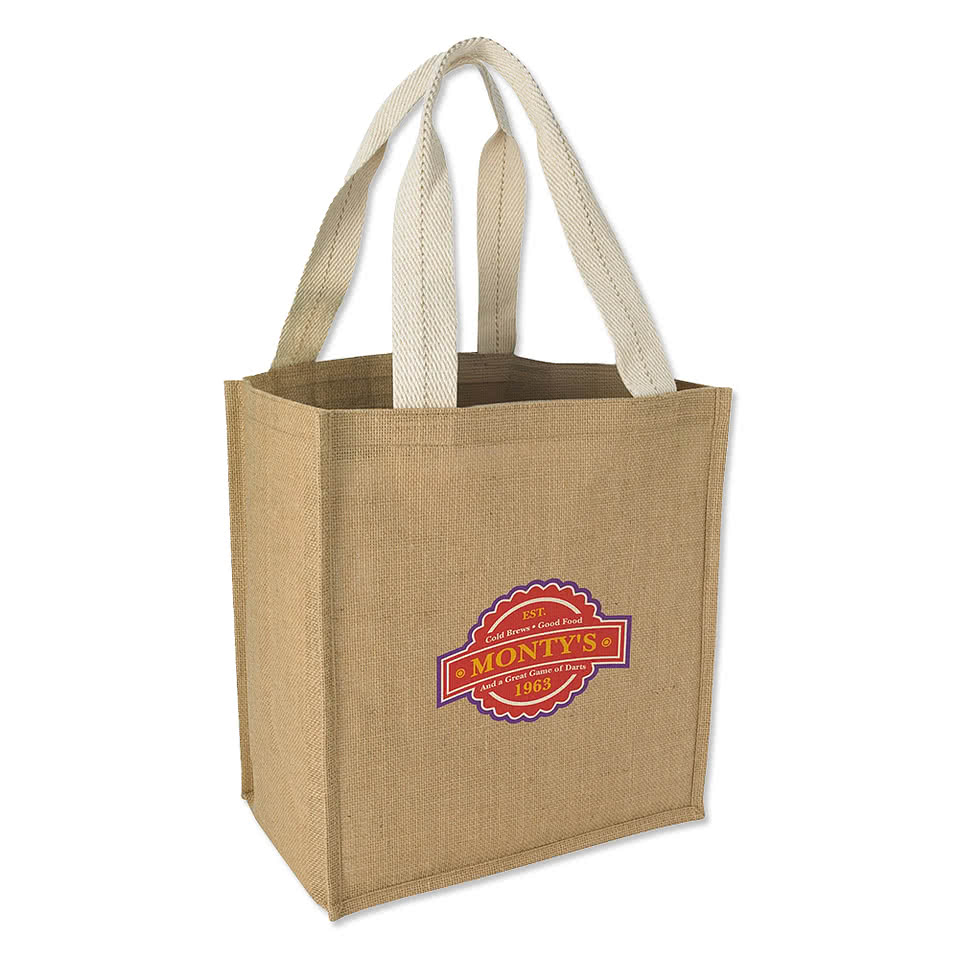 Medium Jute Grocery Tote Bag