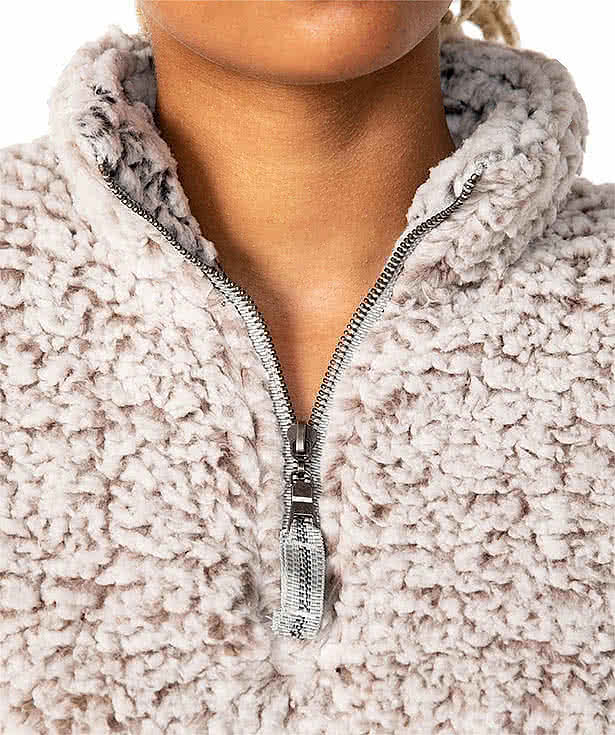 Sherpa quarter hot sale zip sweatshirt