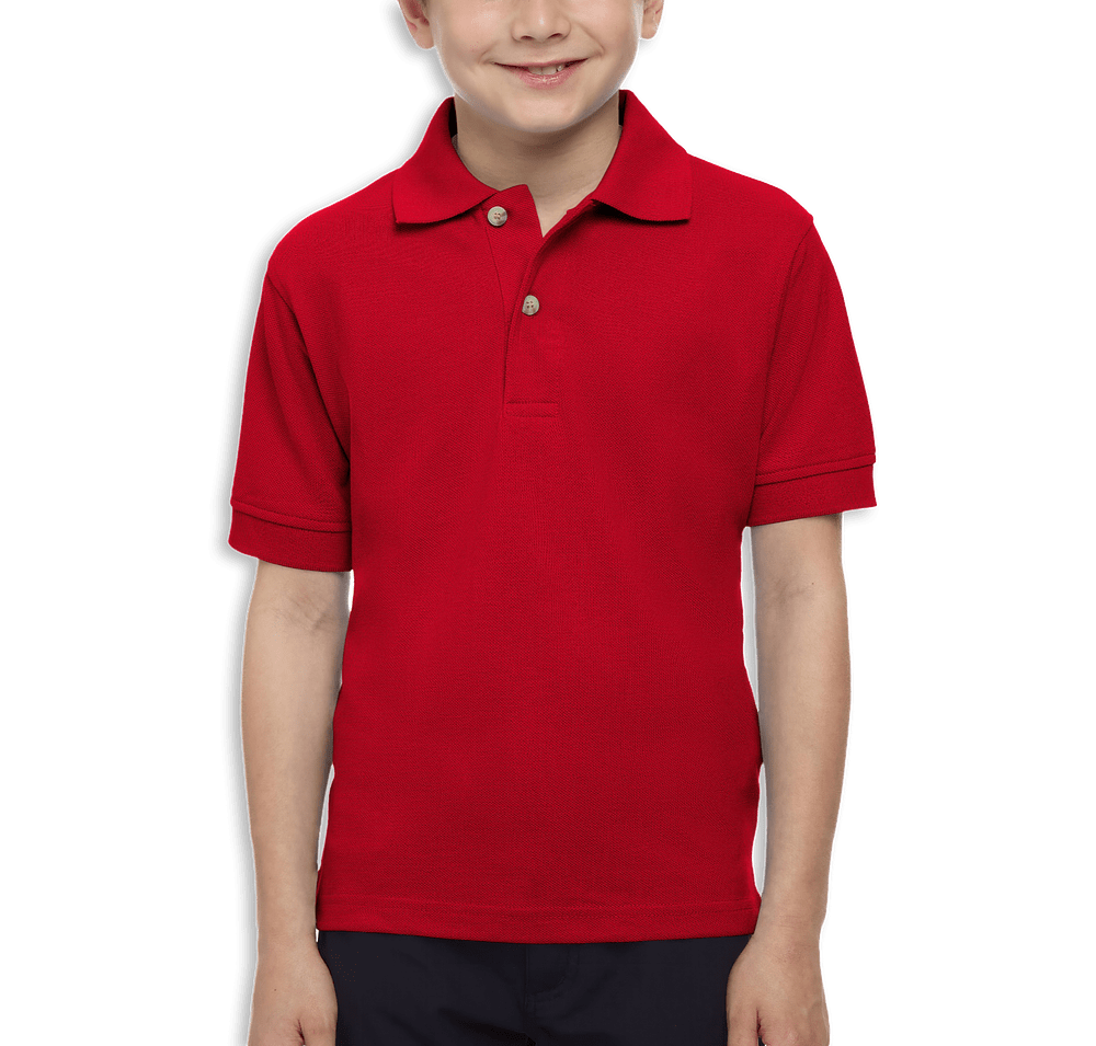 Blue Generation Youth Superblend Easy-Care Pique Polo - Printed-default