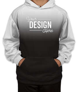 Badger Ombre Performance Pullover Hoodie - Color: Black