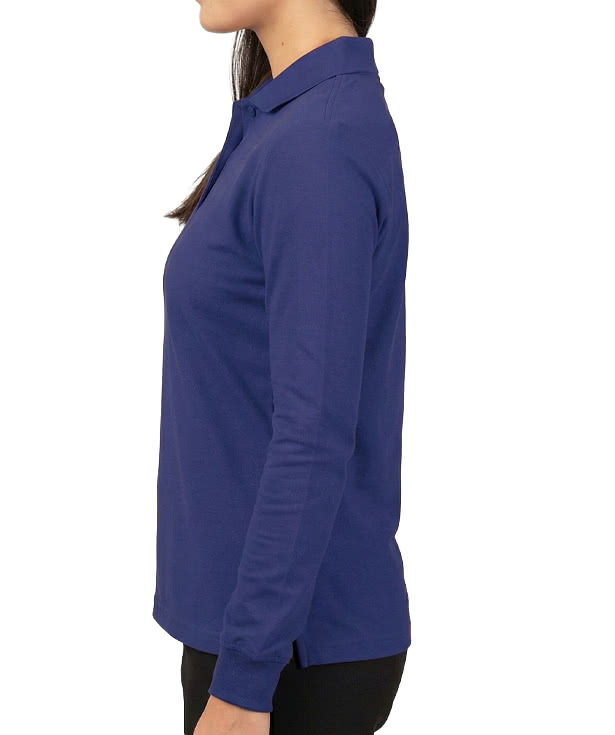 Blue Generation Women's Soft Touch Long Sleeve Pique Polo
