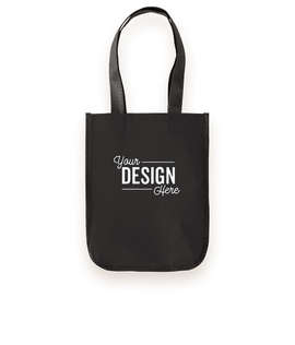Small Laminated Shopper Tote - Color: Black
