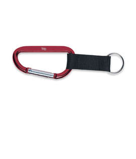 Laser Engraved Large Carabiner Keychain - Color: Maroon