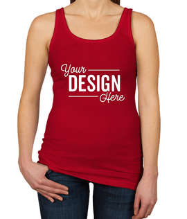 Next Level Women's Slim Fit Jersey Tank - Color: Red