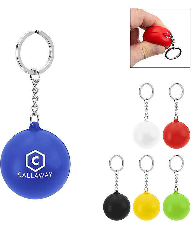 Round Stress Reliever Keychain