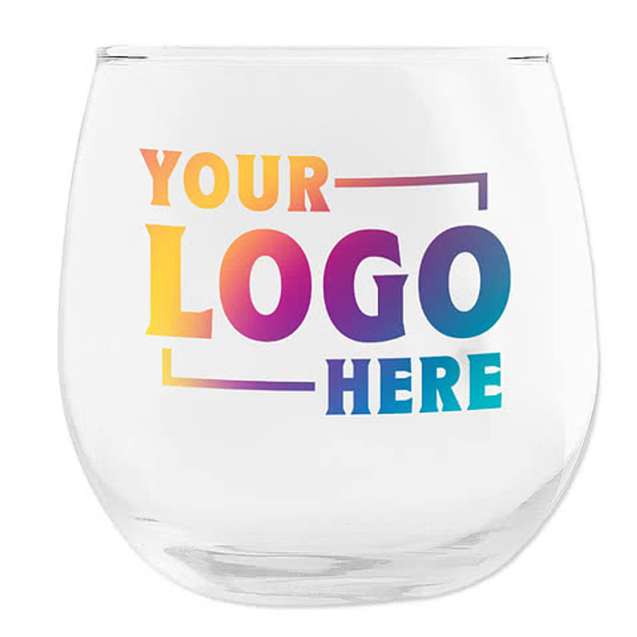 Full Color 16.75 oz. Stemless Wine Glass in Clear