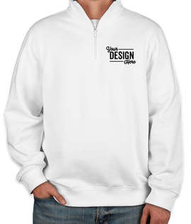 Sport-Tek Premium Quarter Zip Sweatshirt - Embroidered - Color: White