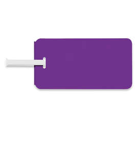 Full Color Plastic Luggage Tag - Color: Team Purple