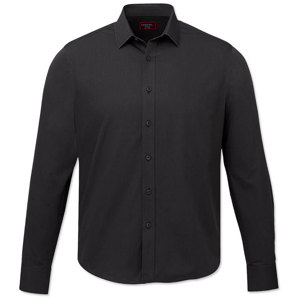 UNTUCKit Black Stone Wrinkle-Free Long Sleeve Shirt