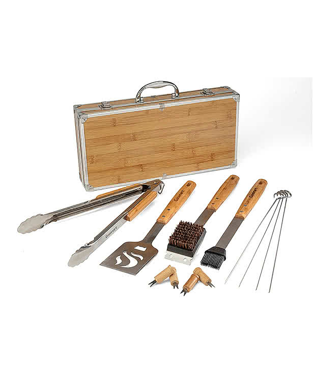 Cuisinart Outdoors Bamboo 13-Piece Grill Tool Set