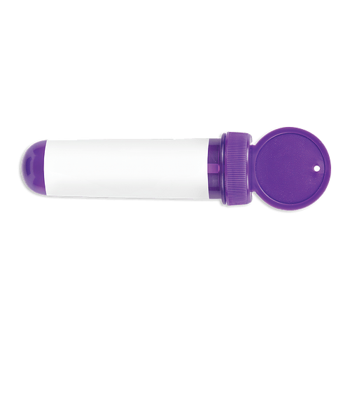 Full Color 1 oz. Tube Bubble Dispenser in Purple