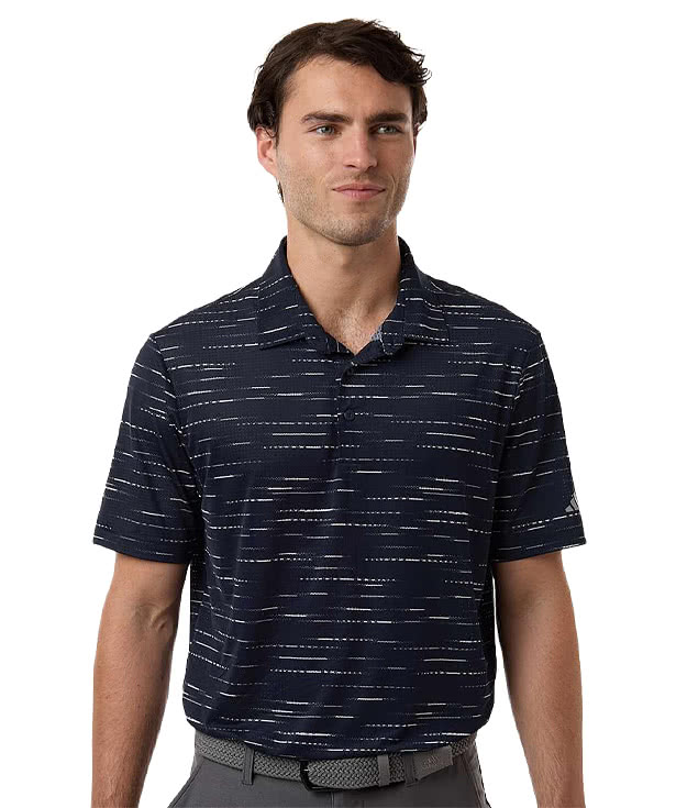 Adidas Ultimate365 Glimmer Print Recycled Performance Polo - Embroidered