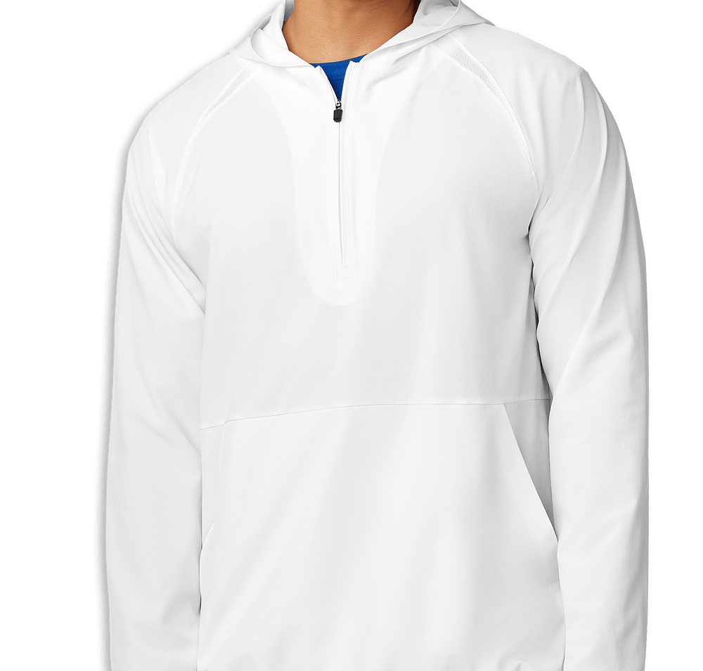 Sport-Tek Repeat Half Zip Long Sleeve Hooded Baseball Jacket-default