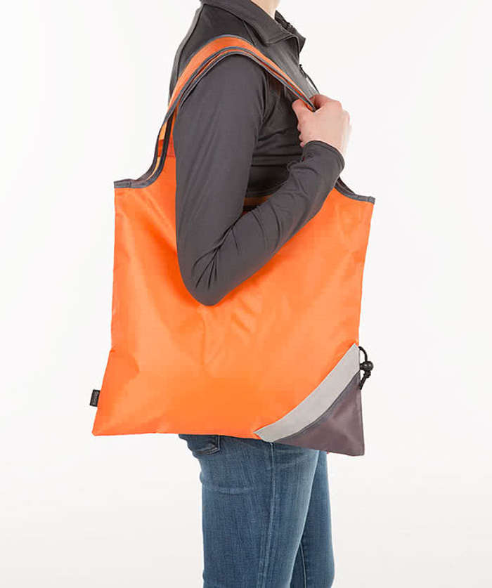 Contrast Foldaway Shopper Tote Bag