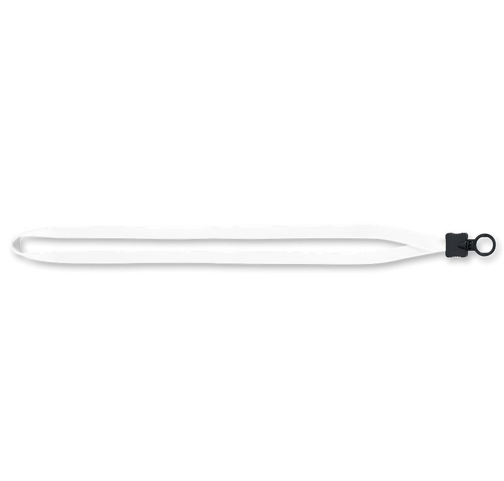 1/2" Cotton Lanyard with Plastic O-Ring and Clamshell-default