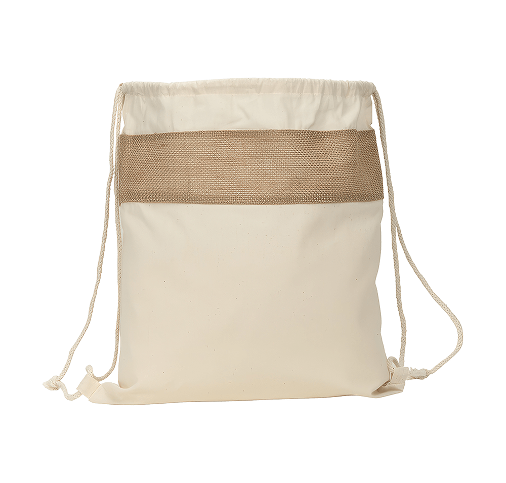Savanna Jute & Recycled Cotton Drawstring Bag-default