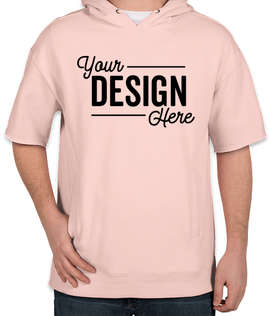 Charles River Short Sleeve Pullover Hoodie - Color: Pale Pink