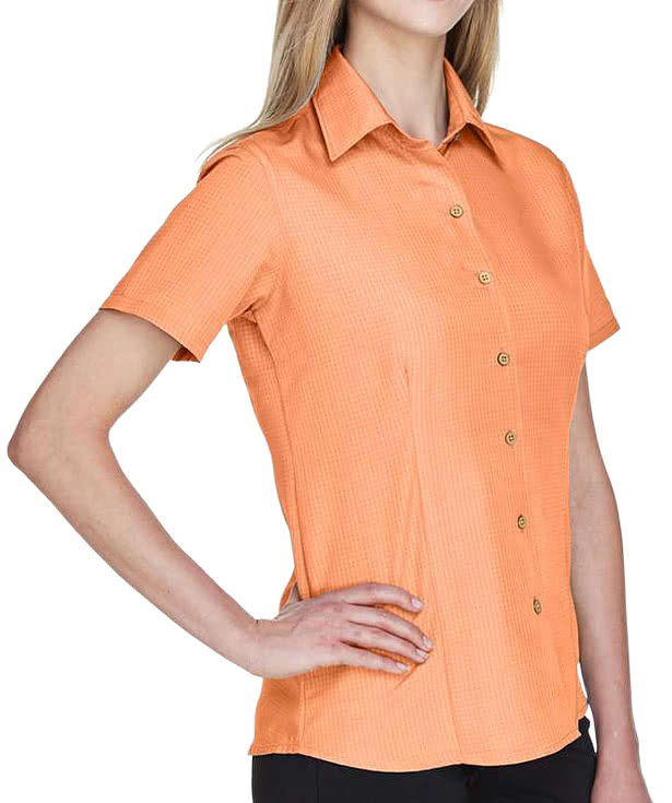 Harriton Women’s Barbados Textured Camp Shirt