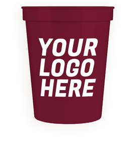 16 oz. Plastic Stadium Cup - Color: Maroon