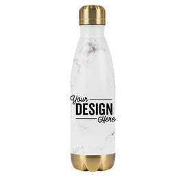 17 oz. Marble Copper Vacuum Insulated Bottle - Color: White Marble