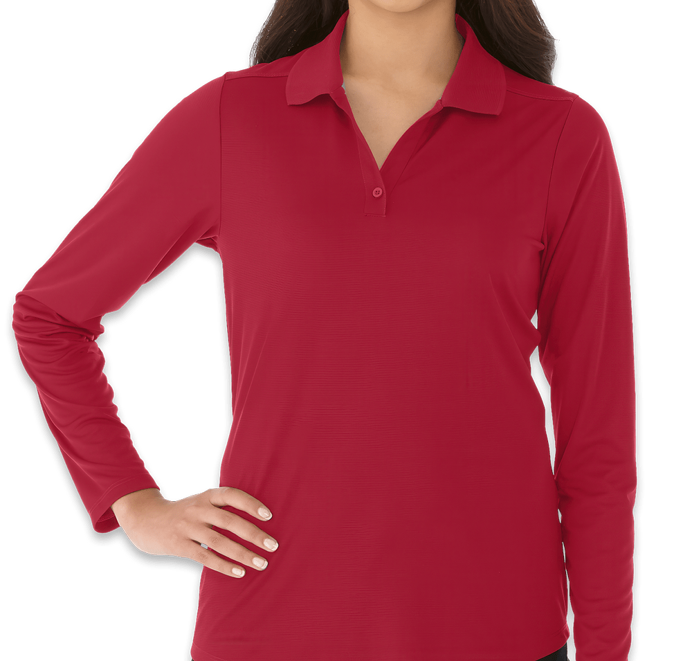 Elevate Women's Mori Snag Resistant Long Sleeve Performance Polo-default