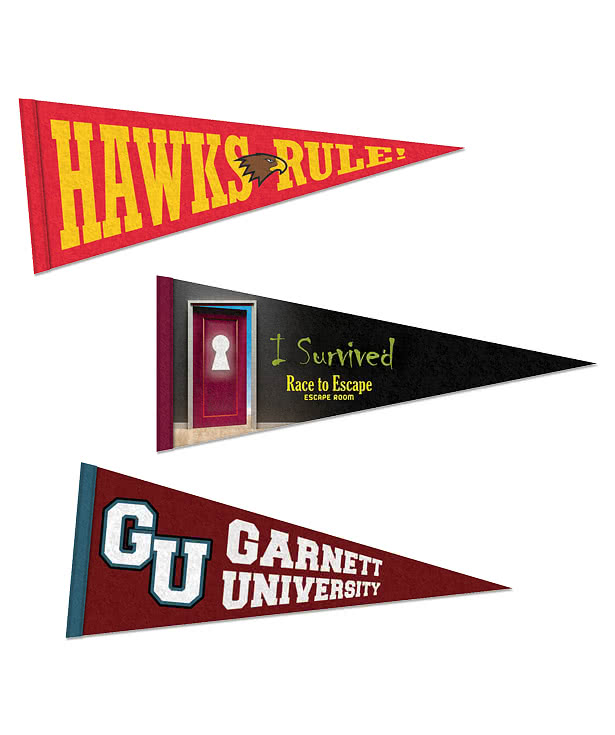 Full Color 4" x 10" Soft Felt Pennant