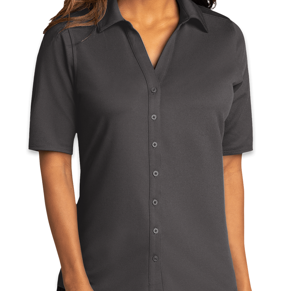 Port Authority Women's City Stretch Buttoned Performance Polo-default