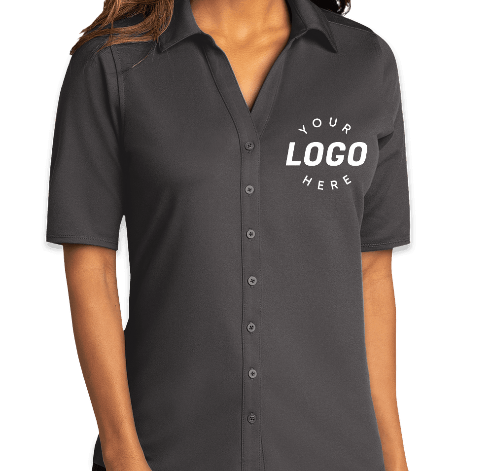 Custom Port Authority Women's City Stretch Buttoned
