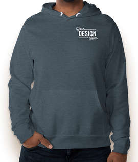Embroidered Bella + Canvas Ultra Soft Pullover Hoodie - Color: Heather Deep Teal