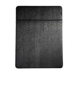 Debossed 5W Wireless Charging Mouse Pad - Color: Black