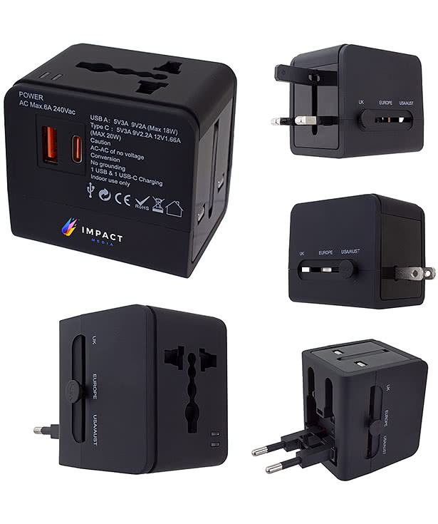 Full Color 20W Universal Travel Adapter