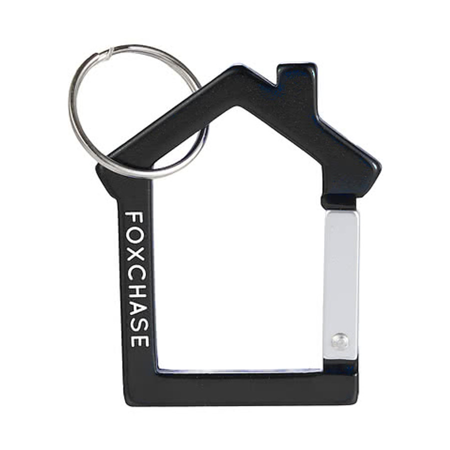 House Carabiner Keychain in Black