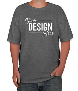 Hanes Tall Beefy-T Crewneck T-shirt - Color: Charcoal Heather
